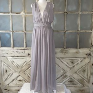 Shein gray grecian maxi dress size M